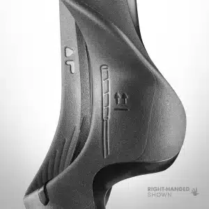 Close-up of the GOLF-GRIP™ thumb marker and direction arrows (right-handed)