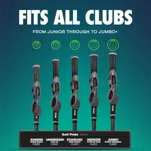GOLF-GRIP™ fits all club grips, from junior through to jumbo+
