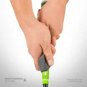 Both hands in the correct golf grip using GOLF-GRIP™ (right-handed)